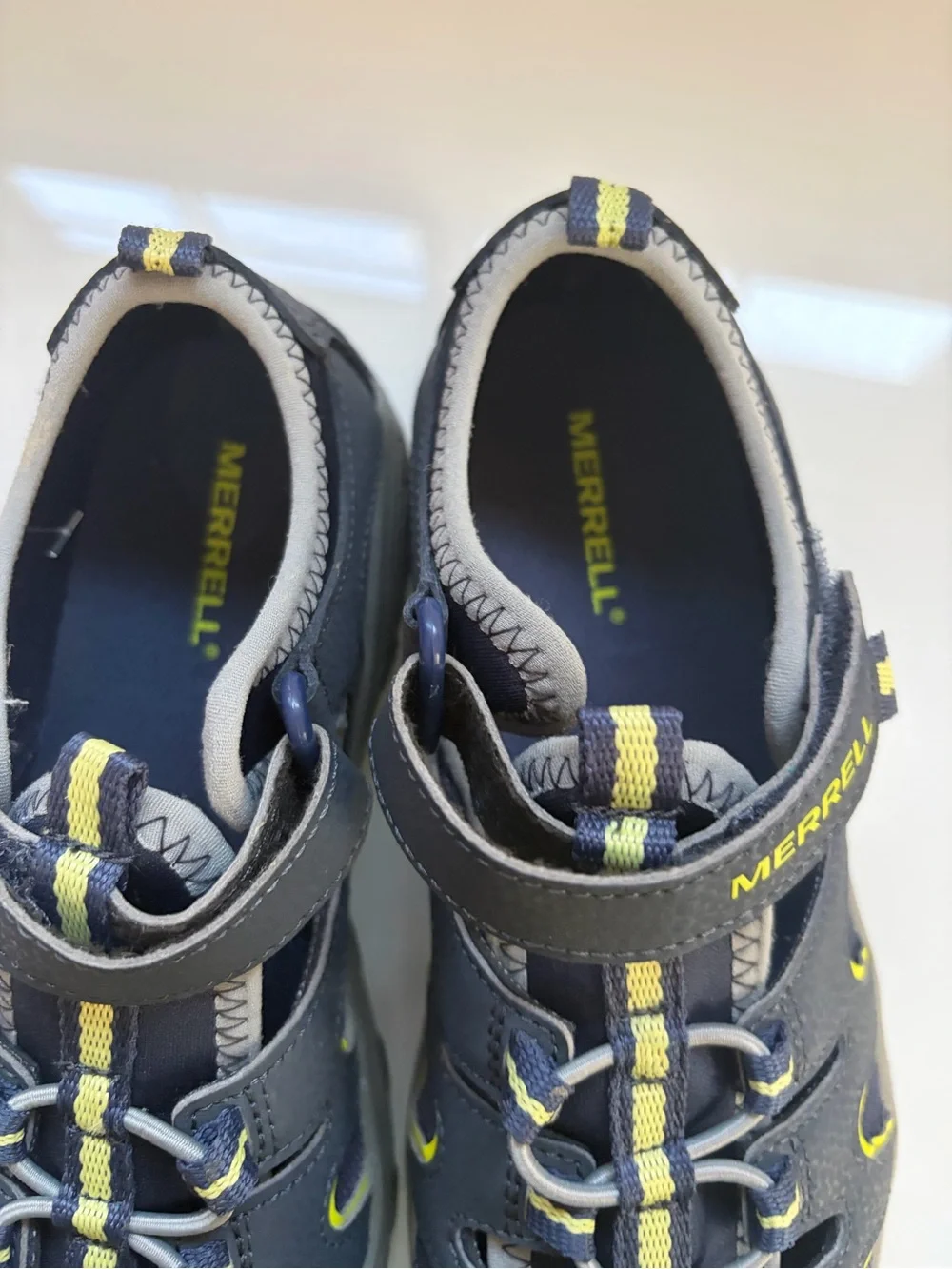Merrell Kids ML-B H20 Navy and Yellow Active Outdoor Sandal NWOT